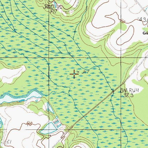 Topographic Map of Briar Branch, SC