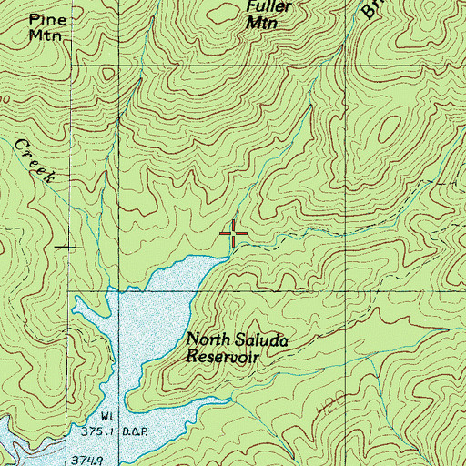 Topographic Map of Brice Creek, SC