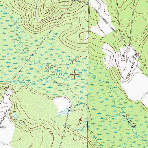 Topographic Map of Bridge Creek, SC