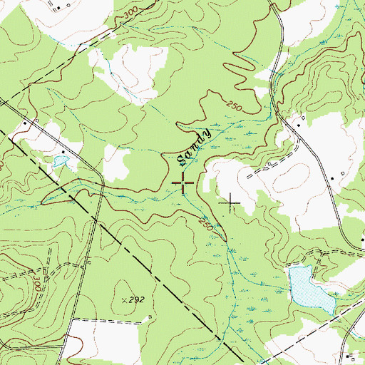 Topographic Map of Bridge Creek, SC