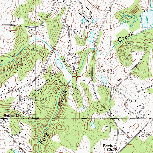 Topographic Map of Bridge Fork Creek, SC