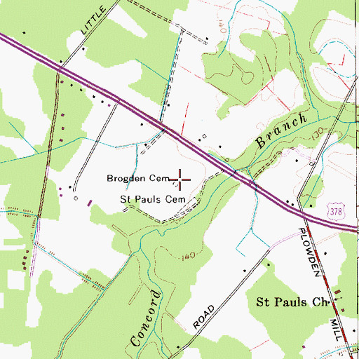 Topographic Map of Brogden Cemetery, SC