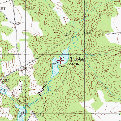 Topographic Map of Brooker Pond, SC