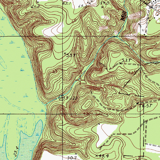 Topographic Map of Broughton Millpond (historical), SC