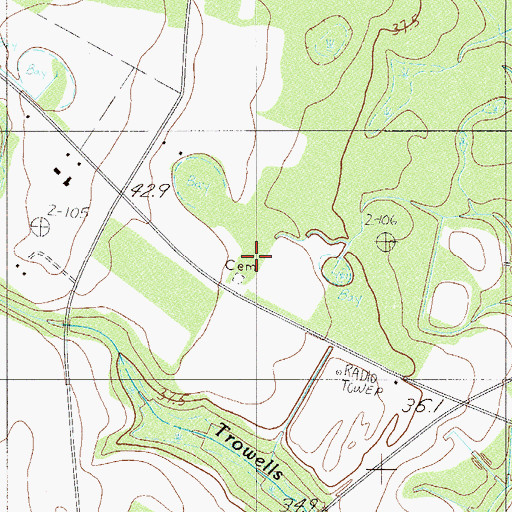 Topographic Map of Browning Church, SC