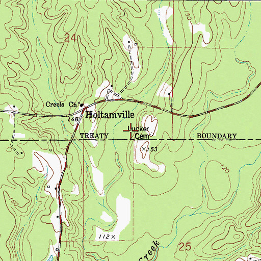 Topographic Map of Lucker Cemetery, AL