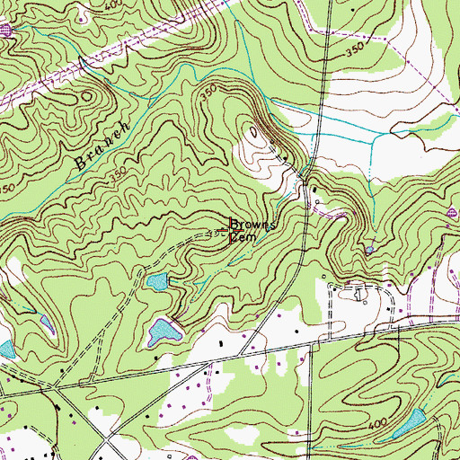 Topographic Map of Browns Cemetery, SC