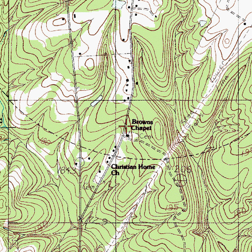 Topographic Map of Browns Chapel, SC