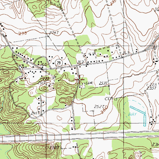 Topographic Map of Browntown Church, SC
