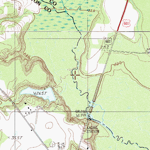 Topographic Map of Broxton Bridge, SC