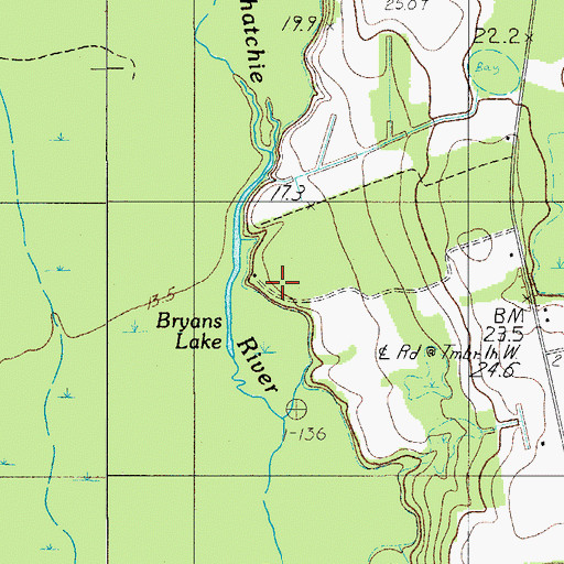 Topographic Map of Bryans Lake, SC