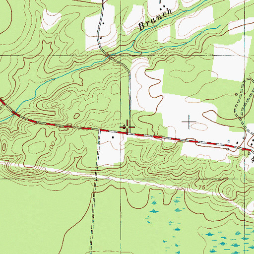 Topographic Map of Bryant Temple Church, SC