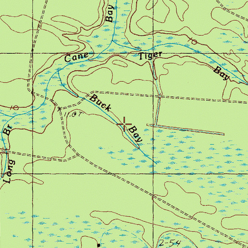 Topographic Map of Buck Bay, SC