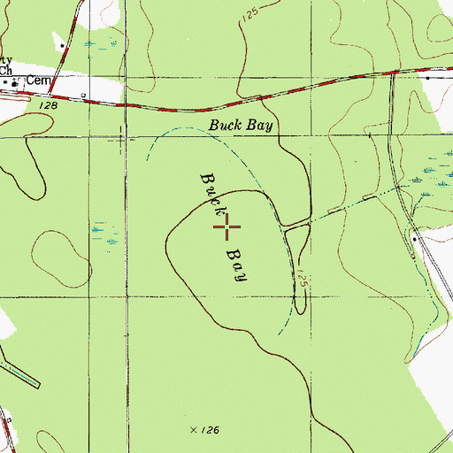 Topographic Map of Buck Bay, SC