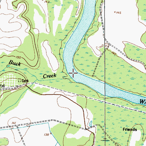 Topographic Map of Buck Creek, SC
