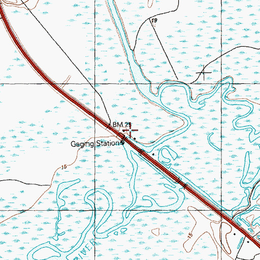 Topographic Map of Buck Creek, SC