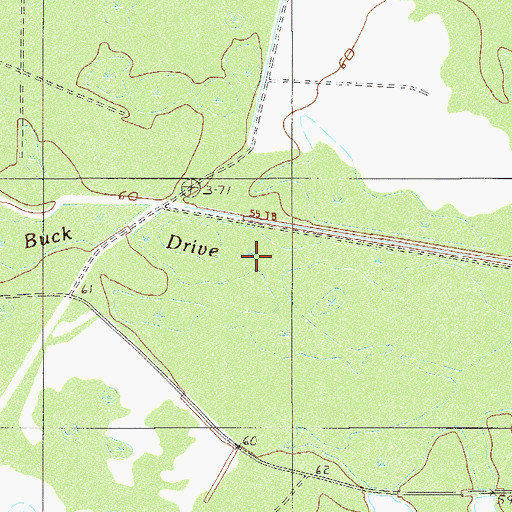 Topographic Map of Buck Drive, SC