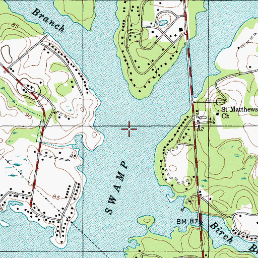 Topographic Map of Buckhead Branch, SC