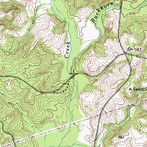 Topographic Map of Buckhorn Creek, SC