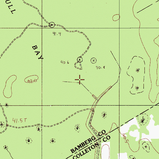 Topographic Map of Bull Bay, SC