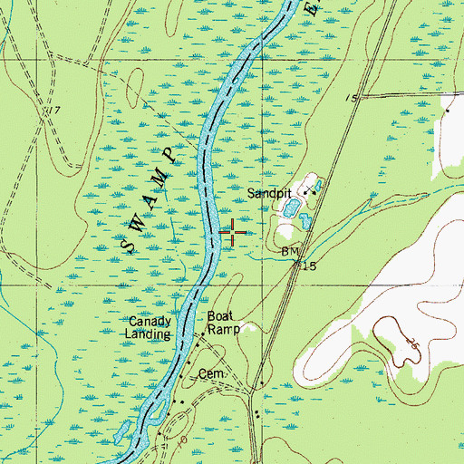 Topographic Map of Bull Bridge Creek, SC