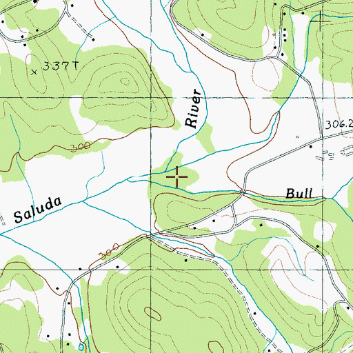 Topographic Map of Bull Creek, SC