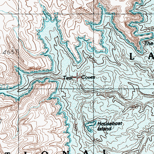 Topographic Map of Teal Coves, AZ