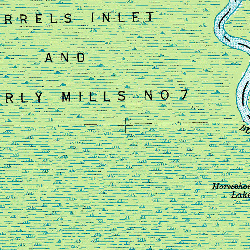 Topographic Map of Bull Island, SC