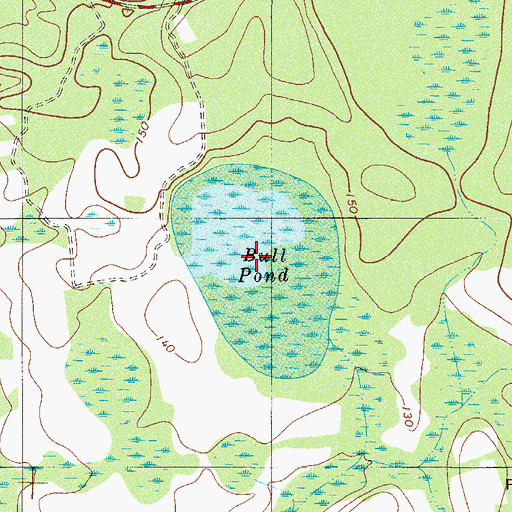Topographic Map of Bull Pond, SC