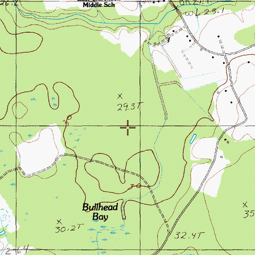 Topographic Map of Bullhead Bay, SC