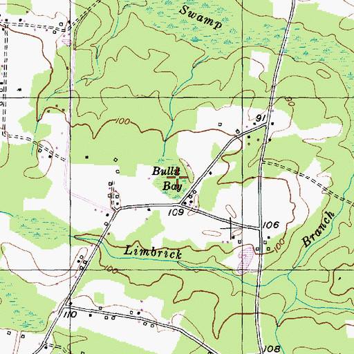 Topographic Map of Bullit Bay, SC