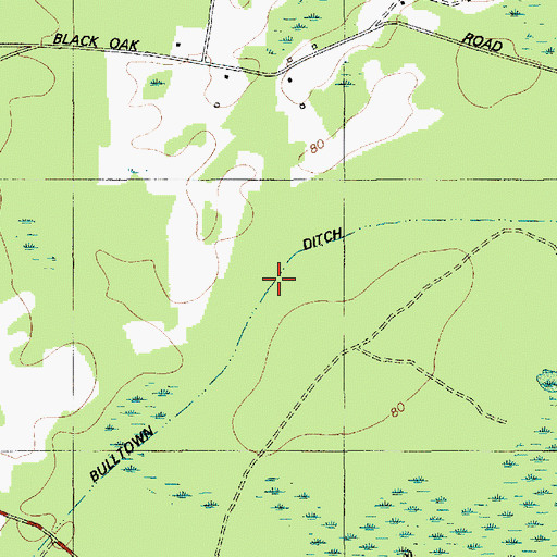 Topographic Map of Bulltown Ditch, SC