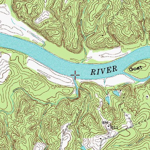 Topographic Map of Burgis Creek, SC