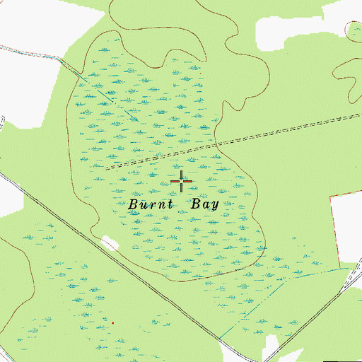 Topographic Map of Burnt Bay, SC
