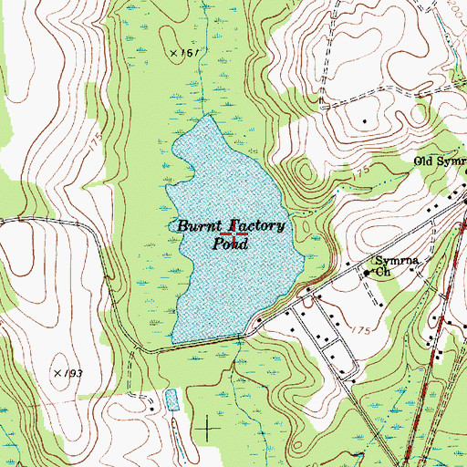Topographic Map of Burnt Factory Pond, SC