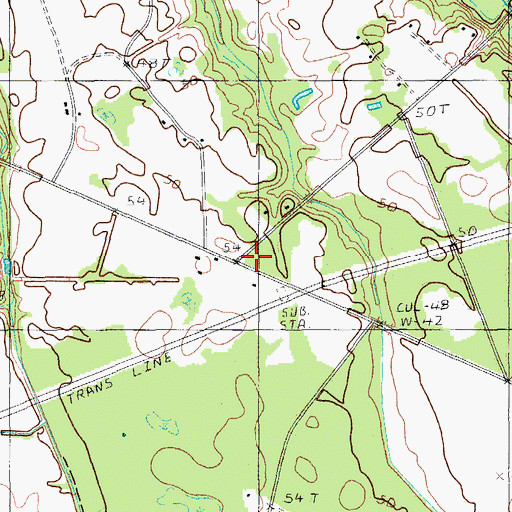 Topographic Map of Burrows School, SC