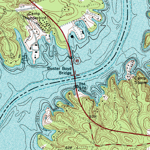 Topographic Map of Buster Boyd Bridge, SC
