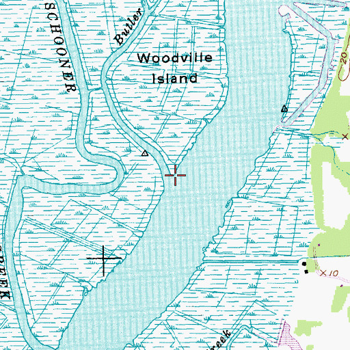 Topographic Map of Butler Creek, SC