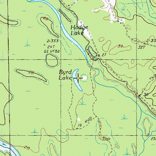 Topographic Map of Byrd Lake, SC
