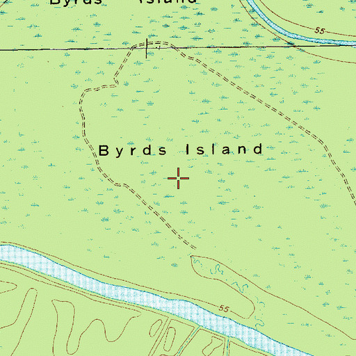 Topographic Map of Byrds Island, SC