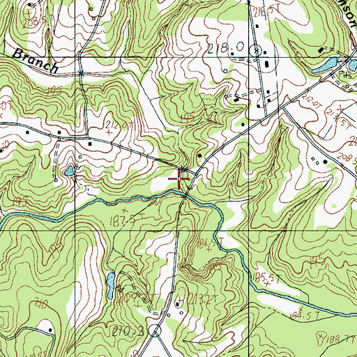 Topographic Map of Calabash Branch, SC