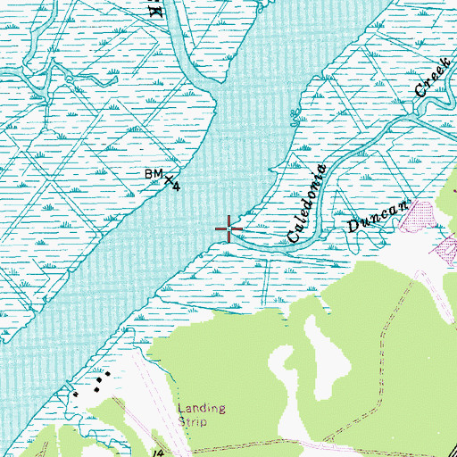 Topographic Map of Caledonia Creek, SC