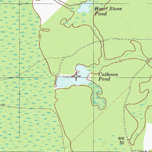 Topographic Map of Calhoun Pond, SC