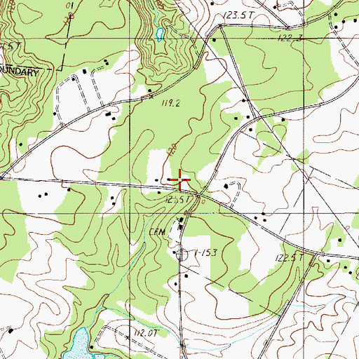 Topographic Map of Calvary School, SC