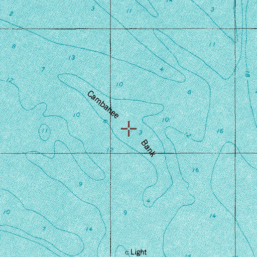 Topographic Map of Combahee Bank, SC