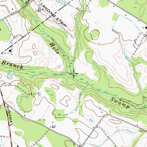 Topographic Map of Camel Branch, SC