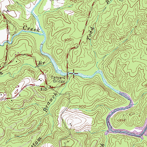 Topographic Map of Camp Bottom Branch, SC