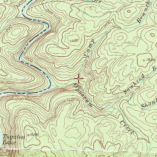 Topographic Map of Camp Branch, SC