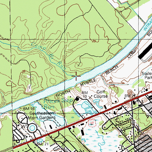 Topographic Map of Camp Branch Run, SC