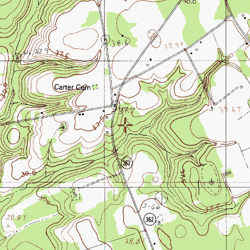 Topographic Map of Camp Branch School, SC